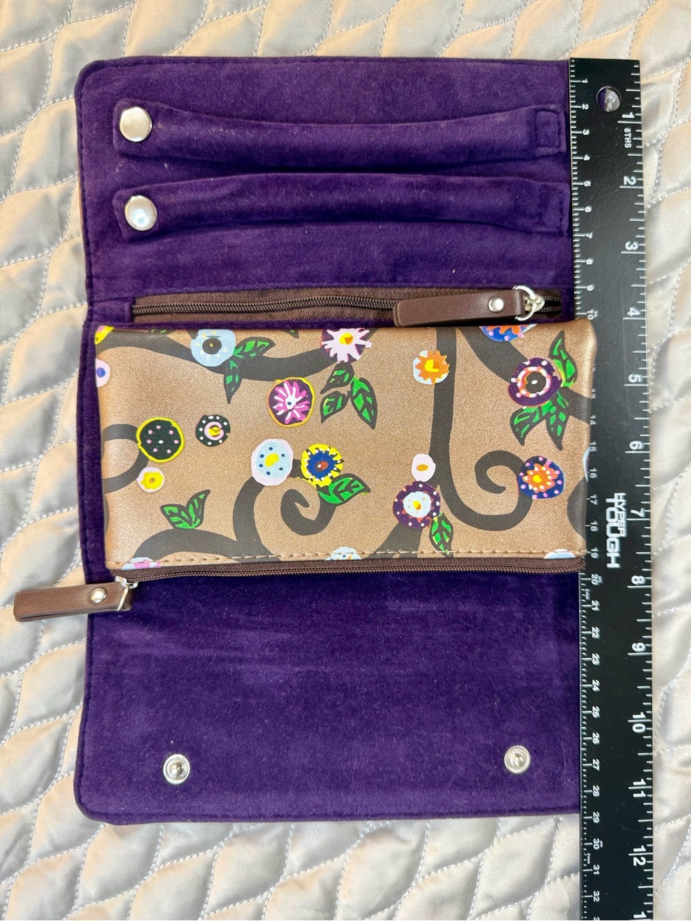 Travel Jewelry, organizer, trifle with Multicolor Blossoms and floral bird desig - Picture 2 of 16